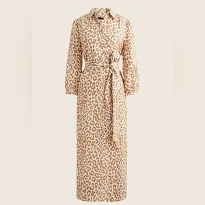 J. crew leopard shirt dress